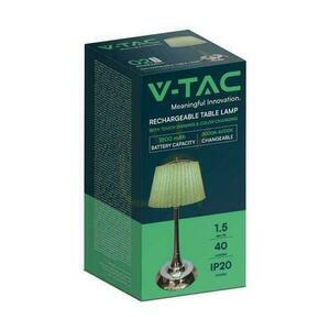 LED stolná lampa V-TAC VT-7968-CG, 1,5 W, chrómová a svetlozelená, 3 farby svetla small 3