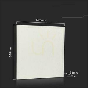 LED panel V-TAC 25W 600x600 LED podsvietenie 33mm 180Lm/W VT-60025 4000K 4500lm. small 3