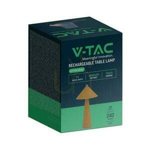 V-TAC 3W LED stolová lampa na nočný stolík 33cm CCT Nabíjanie USB-C Stmievateľná žltá koža VT-10117-Y 3000K-6000K 240lm small 4