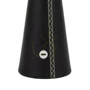 V-TAC 3W LED stolová lampa na nočný stolík 33cm CCT USB-C nabíjanie Stmievateľná čierna koža VT-10117 3000K-6000K 240lm small 3