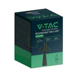 V-TAC 3W LED stolová lampa na nočný stolík 33cm CCT USB-C nabíjanie Stmievateľná čierna koža VT-10117 3000K-6000K 240lm small 4