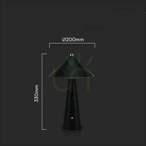 V-TAC 3W LED stolová lampa na nočný stolík 33cm CCT USB-C nabíjanie Stmievateľná čierna koža VT-10117 3000K-6000K 240lm small 5