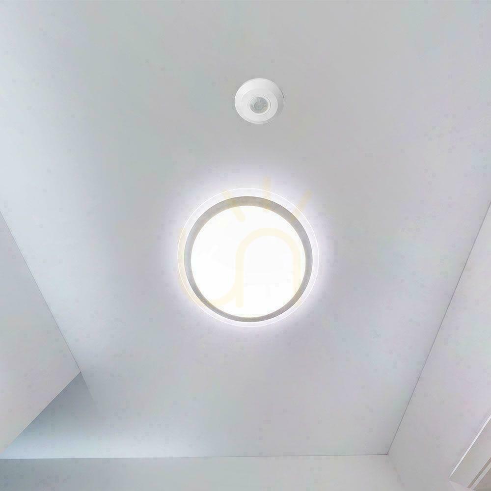 vyhliadka 360st Snímač pohybu V-TAC pre povrchovú montáž na strop SLIM 24mm Round White VT-81011 5 rokov záruka 360st Snímač pohybu V-TAC pre povrchovú montáž na strop SLIM 24mm Round White VT-81011 5 rokov záruka
