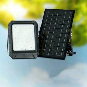 V-TAC Solárny LED projektor 10W Diaľkové ovládanie, AUTO, časovač, IP65 Čierny VT-55W 4000K 1000lm small 7