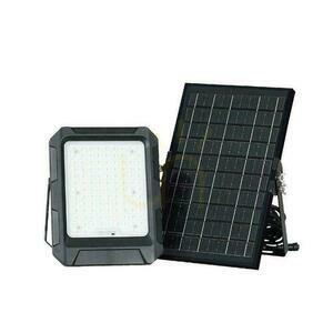 V-TAC Solárny LED projektor 10W Diaľkové ovládanie, AUTO, časovač, IP65 Čierny VT-55W 4000K 1000lm small 0