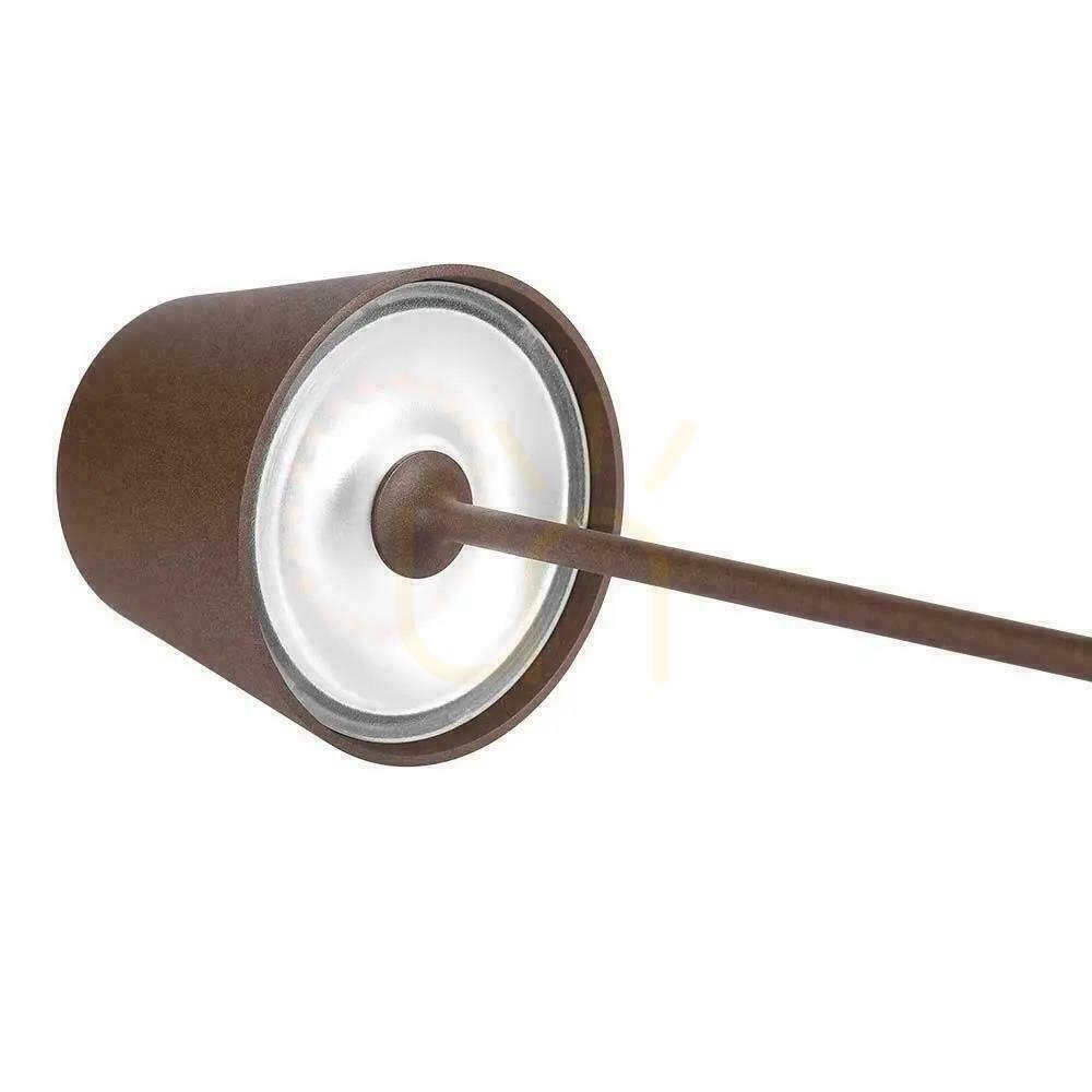 Displej V-TAC 1,5W LED stolové nočné svetlo s nabíjaním stmievateľné IP54 bronz, Corten VT-7997 3000K 150lm V-TAC 1,5W LED stolové nočné svetlo s nabíjaním stmievateľné IP54 bronz, Corten VT-7997 3000K 150lm