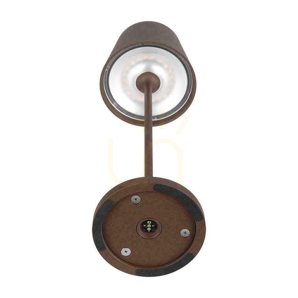 Šou V-TAC 1,5W LED stolové nočné svetlo s nabíjaním stmievateľné IP54 bronz, Corten VT-7997 3000K 150lm V-TAC 1,5W LED stolové nočné svetlo s nabíjaním stmievateľné IP54 bronz, Corten VT-7997 3000K 150lm