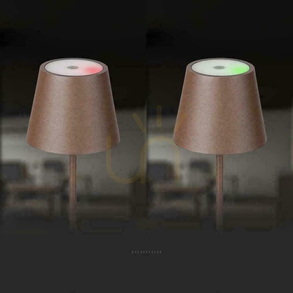 Šou V-TAC 1,5W LED stolové nočné svetlo s nabíjaním stmievateľné IP54 bronz, Corten VT-7997 3000K 150lm V-TAC 1,5W LED stolové nočné svetlo s nabíjaním stmievateľné IP54 bronz, Corten VT-7997 3000K 150lm