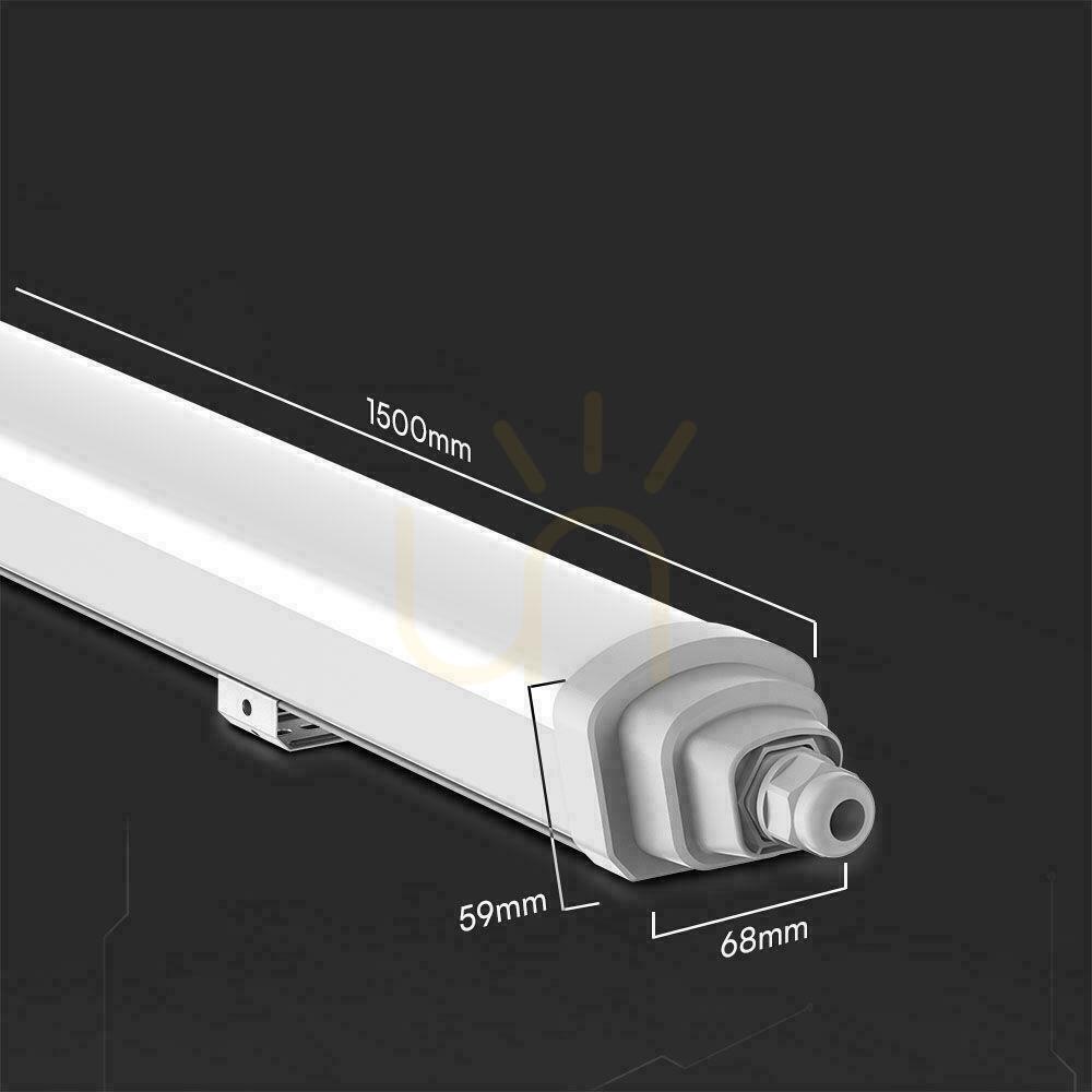 Šou V-TAC SAMSUNG CHIP GT-SERIES 150cm 48W 120Lm/W VT-12049 6500K 5760lm Hermetické LED svietidlo 3 roky záruka V-TAC SAMSUNG CHIP GT-SERIES 150cm 48W 120Lm/W VT-12049 6500K 5760lm Hermetické LED svietidlo 3 roky záruka