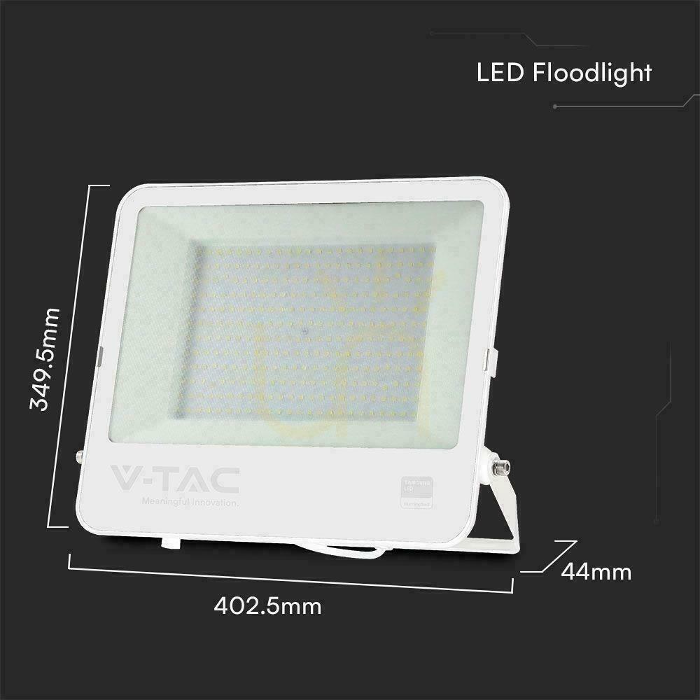 Náhľad LED projektor V-TAC 200W 100Lm/W kábel 1mb SAMSUNG CHIP biely VT-44204 6500K 17540lm 5 rokov záruka LED projektor V-TAC 200W 100Lm/W kábel 1mb SAMSUNG CHIP biely VT-44204 6500K 17540lm 5 rokov záruka