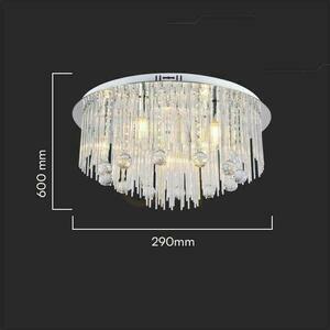 V-TAC Stropné svietidlo 9xE14 Crystal Chrome fi.60cm VT-7970 small 1