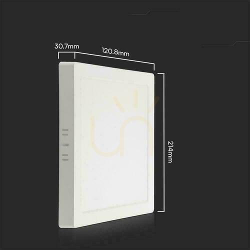 Skontrolujte V-TAC 6W LED SAMSUNG CHIP povrchový panel štvorcový 120x120mm VT-60006SQ-S 3000K 660lm