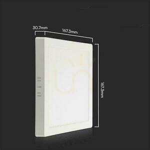 V-TAC 12W LED SAMSUNG CHIP povrchový panel štvorcový 167x167mm VT-60012SQ-S 6500K 1200lm small 1