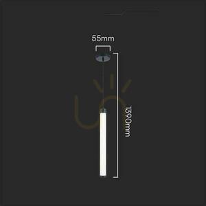 V-TAC 5W LED závesné svietidlo čierne 55x545mm VT-7991 3000K 600lm small 1
