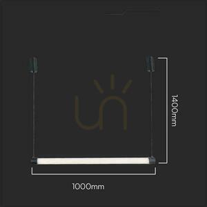 V-TAC 10W LED závesné svietidlo čierne 100cm VT-7992 3000K 1300lm small 1