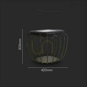 Prenosná solárna lampa V-TAC 1W LED s možnosťou tlače IP44 Zmena farby sivá 42x30cm VT-7993 3000K-6000K 120lm. small 2