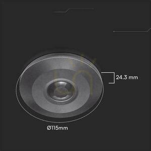 Snímač pohybu 360st V-TAC Stropná povrchová montáž SLIM 24mm čierna FULL BLACK V-TAC VT-8027 small 6