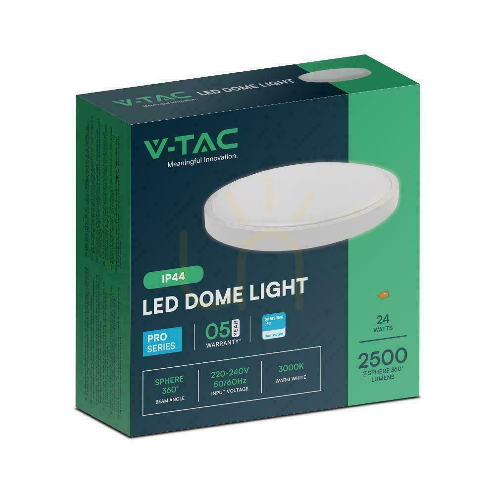 Náhľad Plafond V-TAC 24W LED SAMSUNG CHIP Round 29cm Povrchová montáž IP44 biela VT-8624 4000K 2500lm Záruka 5 rokov Plafond V-TAC 24W LED SAMSUNG CHIP Round 29cm Povrchová montáž IP44 biela VT-8624 4000K 2500lm Záruka 5 rokov