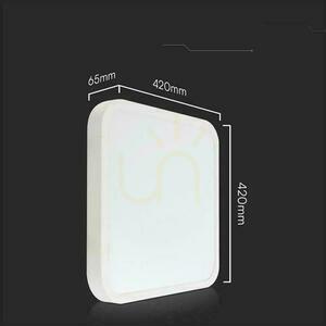 Plafond V-TAC 48W LED SAMSUNG CHIP Square 42x42cm povrchová montáž IP44 biela VT-8630 4000K 5160lm 5 rokov záruka small 3