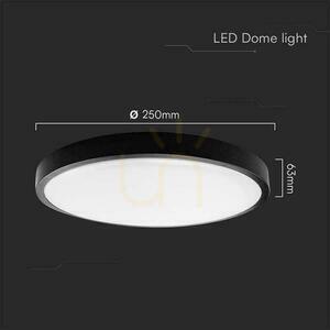 Plafond V-TAC 18W LED SAMSUNG CHIP Round 25cm povrchová montáž IP44 čierna VT-8618B 4000K 1830lm 5 rokov záruka small 3