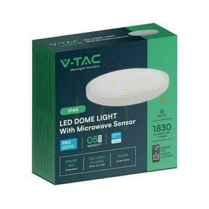 Plafond V-TAC 18W LED SAMSUNG CHIP Okrúhly 29cm Pilotný snímač pohybu na povrchovú montáž IP44 Biely VT-8618S 6500K 1830lm Záruka 5 rokov small 2