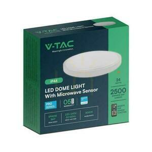 Plafond V-TAC 24W LED SAMSUNG CHIP Okrúhly 35cm Pilotný snímač pohybu na povrchovú montáž IP44 Biely VT-8624S 3000K 2500lm Záruka 5 rokov small 2