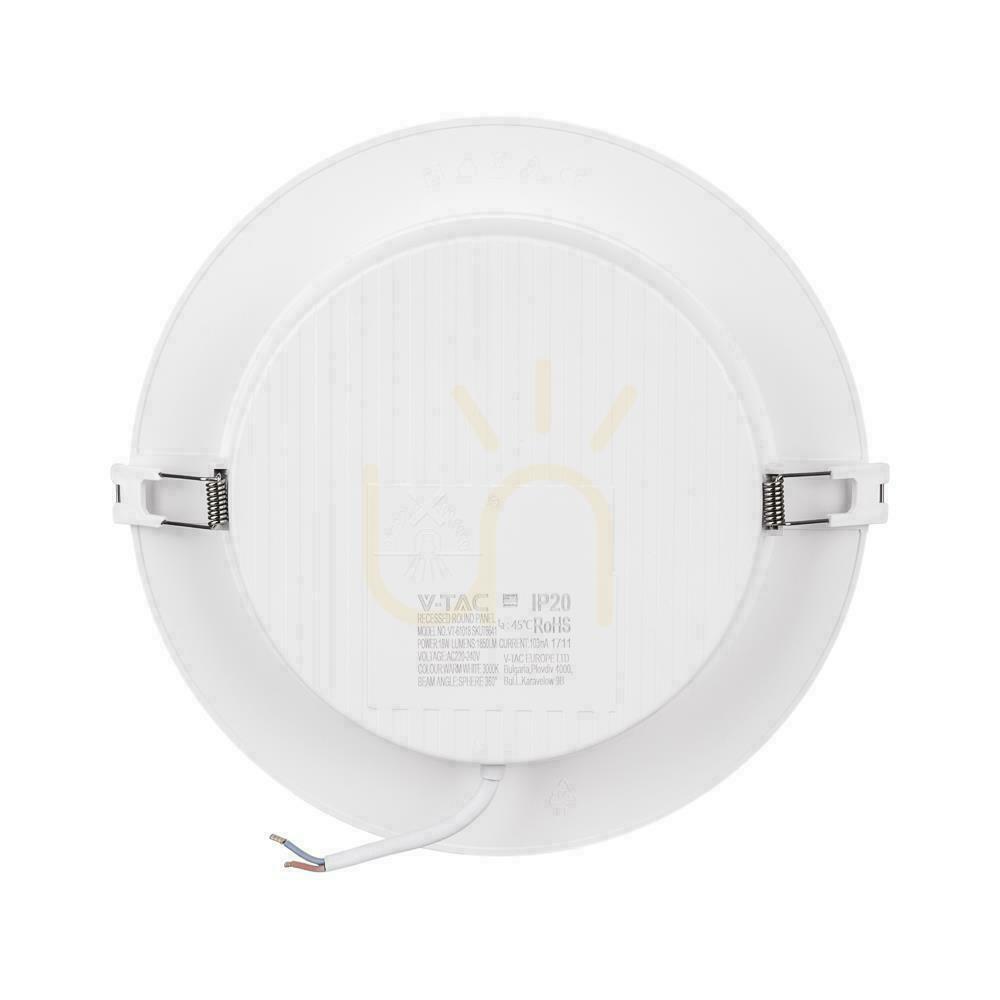 Náhľad V-TAC 18W LED SAMSUNG CHIP zapustený panel kruhový 220x28mm VT-61018RD-S 3000K 1850lm 5 rokov záruka V-TAC 18W LED SAMSUNG CHIP zapustený panel kruhový 220x28mm VT-61018RD-S 3000K 1850lm 5 rokov záruka