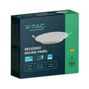V-TAC 6W LED SAMSUNG CHIP zapustený panel kruhový 120x28mm VT-61006RD-S 4000K 660lm 5 rokov záruka small 4