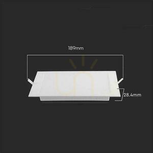 V-TAC zapustený panel 12W LED SAMSUNG CHIP Square 170x170mm VT-61012SQ-S 3000K 1200lm small 3
