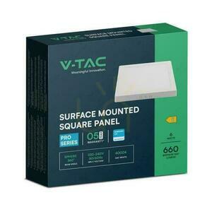 Prisadený LED panel V-TAC 6 W 4000 K 660 lm štvorcový 120x120 mm Samsung VT-60006SQ-S small 2