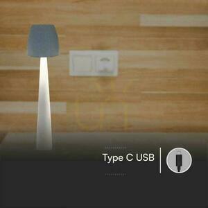 V-TAC 3W LED 37cm stolové nočné svetlo USB nabíjanie stmievateľné biele VT-75001 3000K-6000K 110lm. small 4