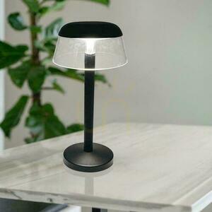 V-TAC 3W LED stolová lampa na nočný stolík 28cm USB nabíjanie stmievateľná čierna VT-75002 3000K-6000K 110lm small 6