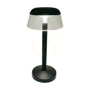 V-TAC 3W LED stolová lampa na nočný stolík 28cm USB nabíjanie stmievateľná čierna VT-75002 3000K-6000K 110lm small 0