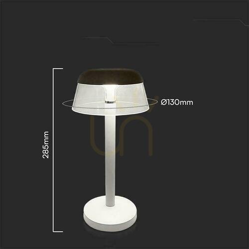 Skontrolujte V-TAC 3W LED stolová lampa na nočný stolík 28cm USB nabíjanie Stmievateľná biela VT-75002 3000K-6000K 110lm