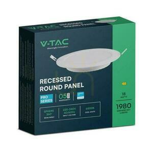 V-TAC 18W LED SAMSUNG CHIP zapustený panel kruhový 220x28mm VT-61018RD-S 6500K 1980lm 5 rokov záruka small 4