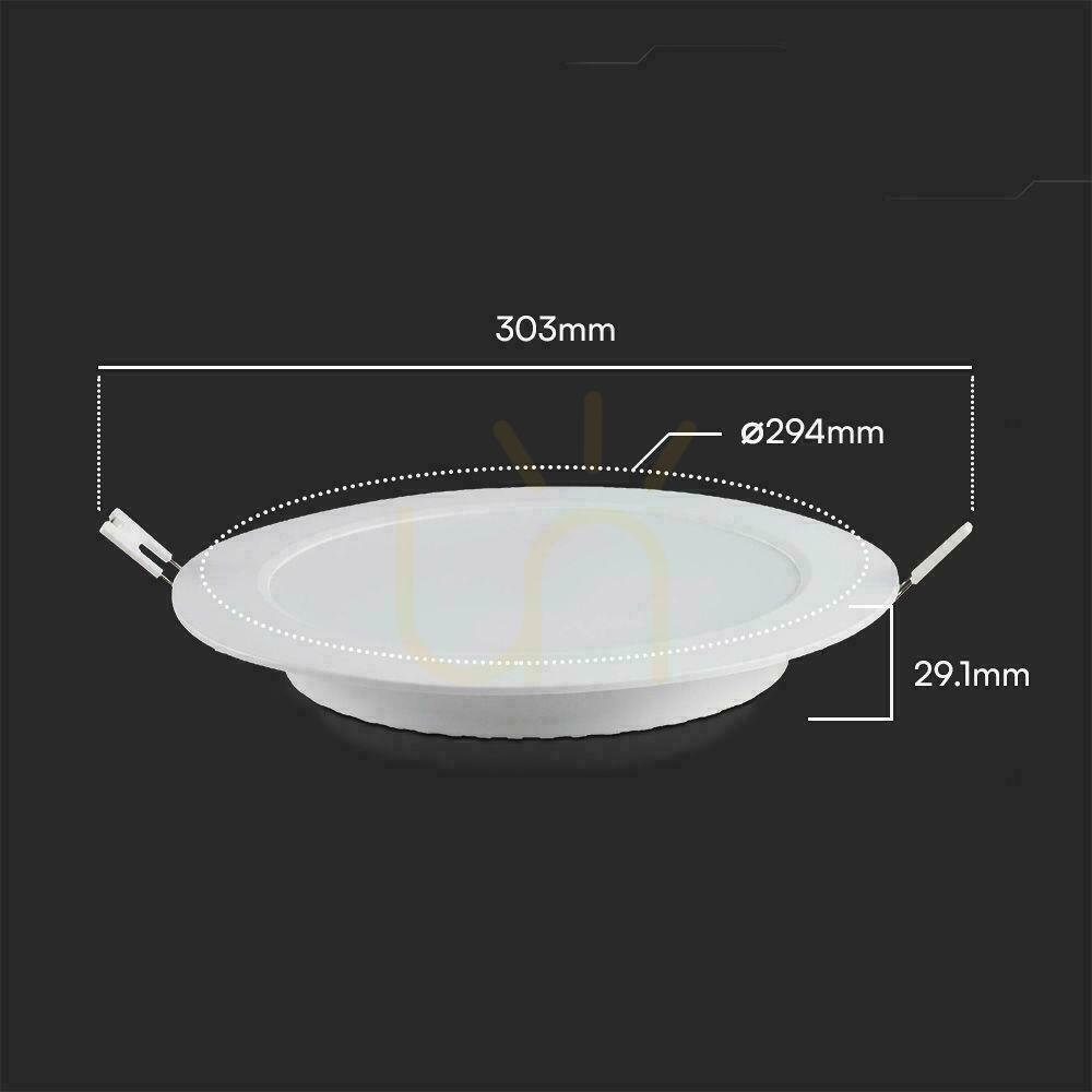 Displej V-TAC 24W LED SAMSUNG CHIP zapustený panel kruhový 294x29mm VT-61024RD-S 3000K 2500lm 5 rokov záruka V-TAC 24W LED SAMSUNG CHIP zapustený panel kruhový 294x29mm VT-61024RD-S 3000K 2500lm 5 rokov záruka