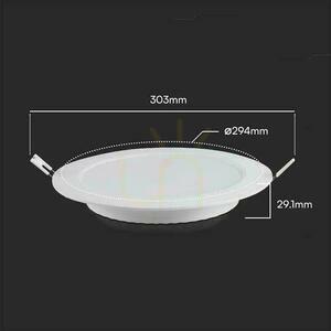V-TAC 24W LED SAMSUNG CHIP zapustený panel kruhový 294x29mm VT-61024RD-S 3000K 2500lm 5 rokov záruka small 2