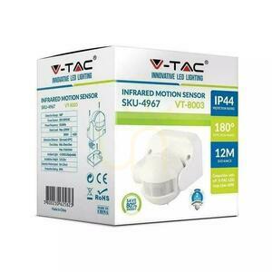 Senzor pohybu 180st Infračervený biely V-TAC VT-8003 small 4
