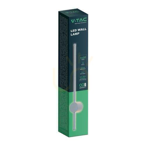 Skontrolujte LED V-TAC 12W IP65 biela 63cm VT-11112-W 4000K 1590lm Montáž na stenu.