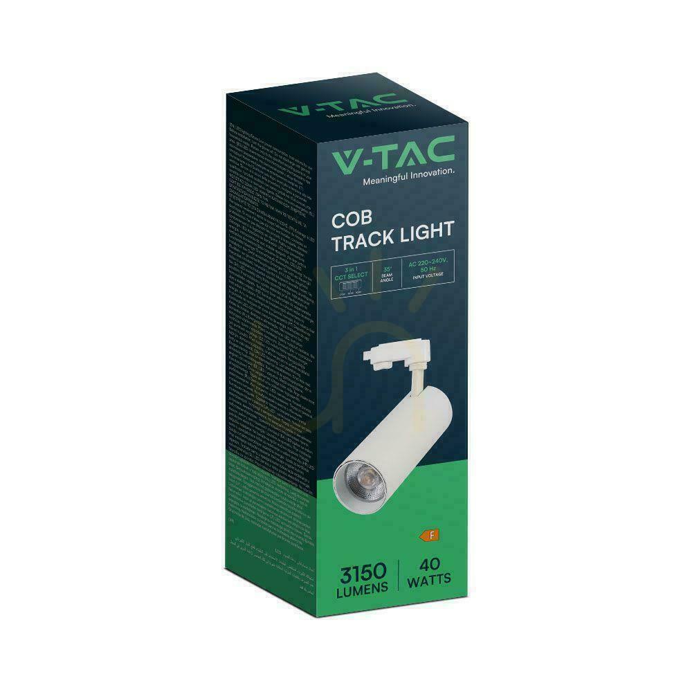 Zobraziť 3F V-TAC svietidlo na zbernicu 40W LED 35st CCT CRI90+ biela VT-47050 2700K-4000K-6000K 3150lm 3F V-TAC svietidlo na zbernicu 40W LED 35st CCT CRI90+ biela VT-47050 2700K-4000K-6000K 3150lm