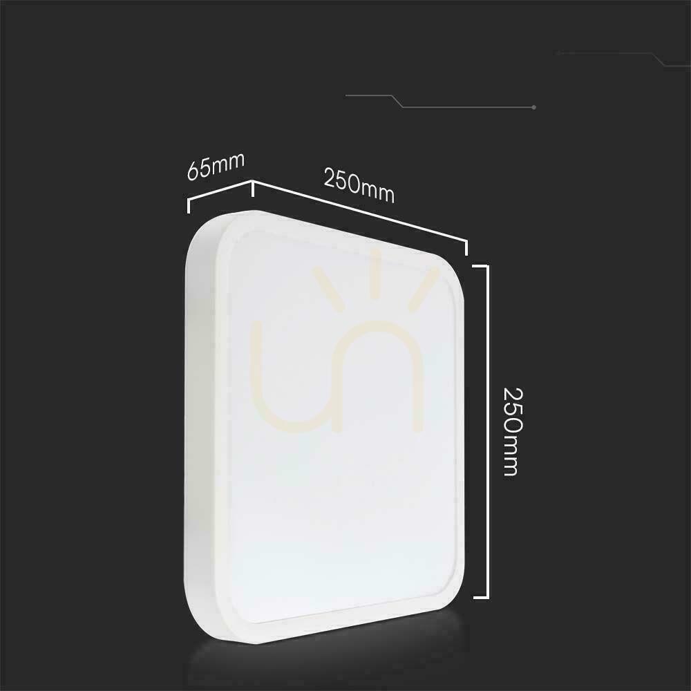 Displej Plafond V-TAC 18W LED SAMSUNG CHIP Square 25x25cm Povrchová montáž IP44 Biela VT-8618 6500K 1830lm Záruka 5 rokov Plafond V-TAC 18W LED SAMSUNG CHIP Square 25x25cm Povrchová montáž IP44 Biela VT-8618 6500K 1830lm Záruka 5 rokov
