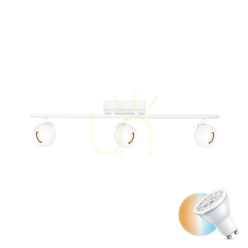 Skontrolujte Biele 3-bodové bodové svietidlo Italux Lafin GU10 SPL-45379-3-WH