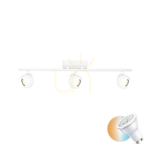 Biele 3-bodové bodové svietidlo Italux Lafin GU10 SPL-45379-3-WH small 0