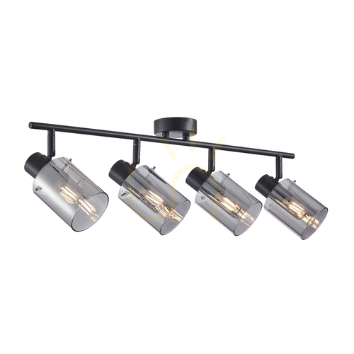 Skontrolujte Reflektor Italux Sardo 4xE14 čierny dymové sklo SPL-5581-4-BK-SG