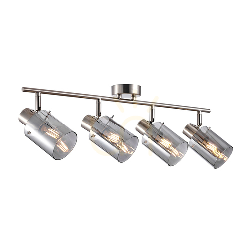 Skontrolujte Reflektor Italux Sardo 4xE14 strieborný dymové sklo SPL-5581-4-SC-SG