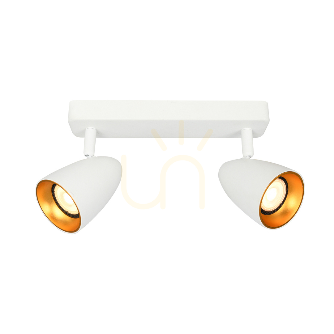 vyhliadka Bodové svietidlo Italux Tino biele 2x GU10 SPL-36748-2-WH-GD Bodové svietidlo Italux Tino biele 2x GU10 SPL-36748-2-WH-GD
