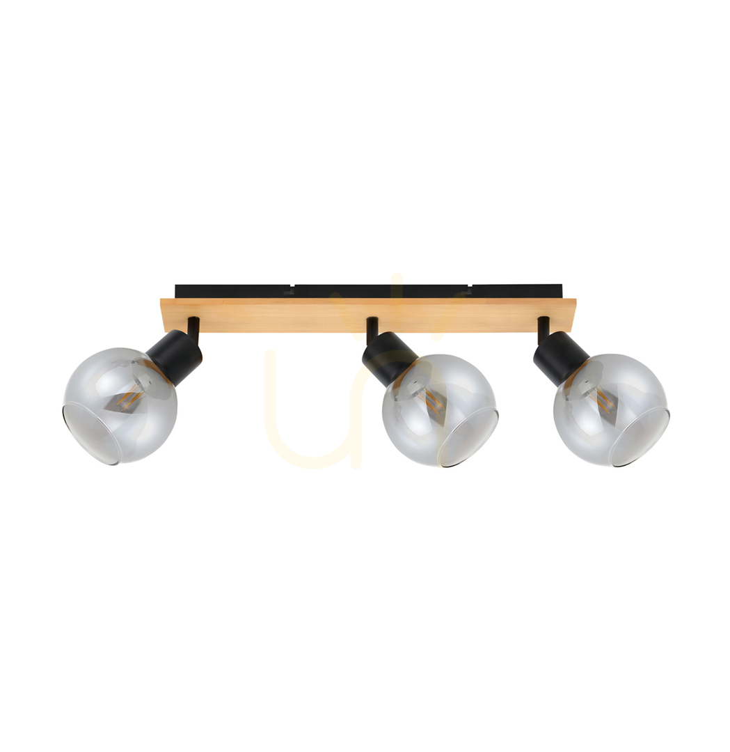 Reflektor Italux Barel čierny 3-bodový E27 SPL-67535-3-BK-WO
