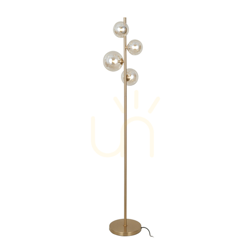 Skontrolujte Podlahová lampa Italux Canello zlatá 4x G9 FL-406007-4-HBR