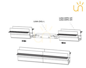 LUNA-MAG 100 cm magnetická lišta na zapustenie biela LUNA-SMPC-1M - Lunares small 4