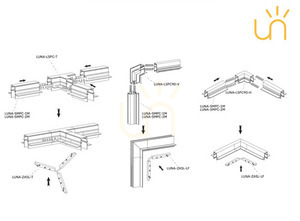 LUNA-MAG 100 cm magnetická lišta na zapustenie biela LUNA-SMPC-1M - Lunares small 5